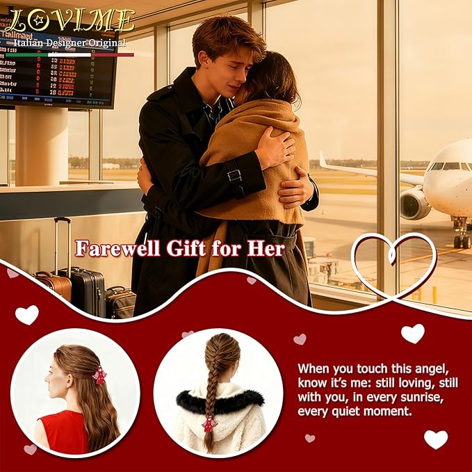 Inspirational Gifts for Women Girls "Guardian Angel" Hair Clip, Unique Gifts for Lost Loved Ones Pet Dog Mom Dad Daughter Baby Son Birthday Gifts, Christmas Christian Gifts With Gift Box