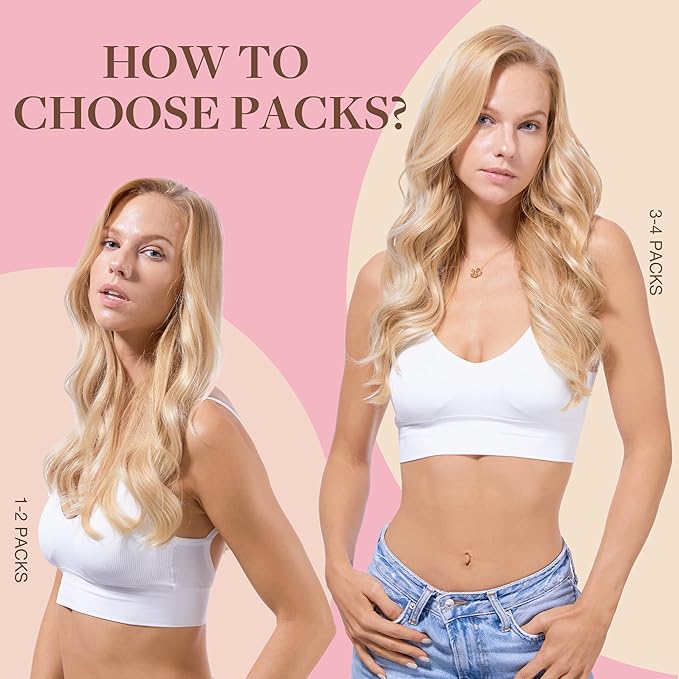 GOO GOO Tape in Hair Extensions Human Hair, 18A/613A Dark Blonde Highlighted Bleach Blonde, 10inch 60g 40pcs, Skin Weft Seamless Invisible, Silky Straight with Thick Ends, Remy Human Hair