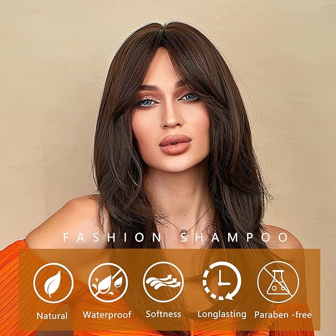 Light Brown Hair Dye Shampoo with Argan Oil, 3-in-1 Long-Lasting Formula for Men & Women, Easy to Use, 16.9 Fl Oz