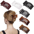 Flat Hair Clips for Women, 6 Pcs Non-Slip and Gentle Flat Claw Clips for Women with Head-Conforming Design and High-Strength Claw Grip, Versatile Colors for Chic and Elegant Look