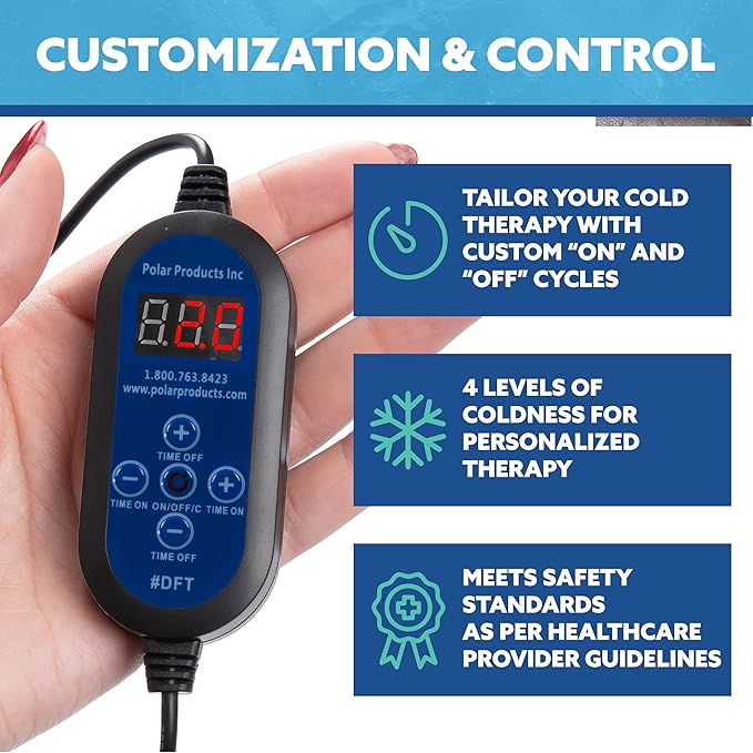 Polar Active Ice 3.0 | 9 QT Cold Therapy Ice Machine| Programmable Timer | 6 in 1 Universal Pad | Cryotherapy Pain Relief System | Ace Bandage Style Compression