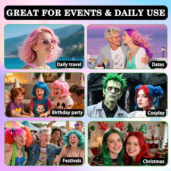 Gray Hair Dye Temporary Hair Color Spray for Kids Women, Temporary Hair Dye Spray Washable Hair Color Wax Non-Sticky For For Cosplay DIY, Party, Christmas, Halloween (Gray)