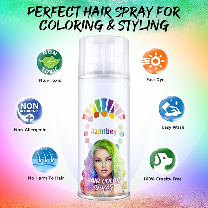 Kids Natural Hair Styling Spray, Pomades and Temporary 1-Day Washable Hair Color Gel Cream in Green