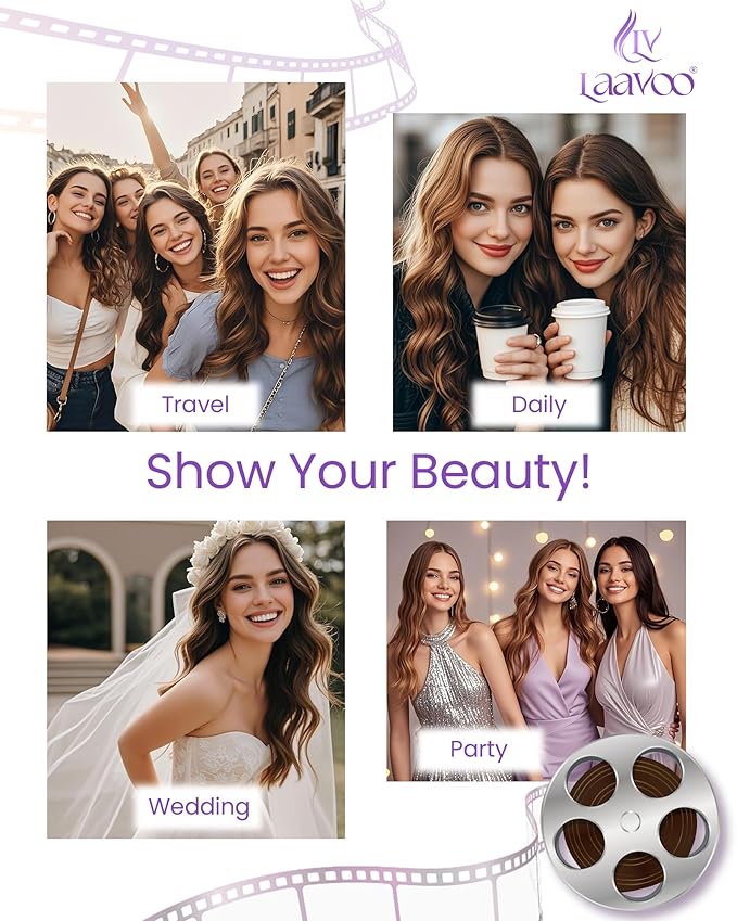LaaVoo Darkest Brown Hair Extensions Tape in Real Human Hair Tape in Hair Extensions Human Hair Seamless Tape on Extensions 16inch 40pcs 80g