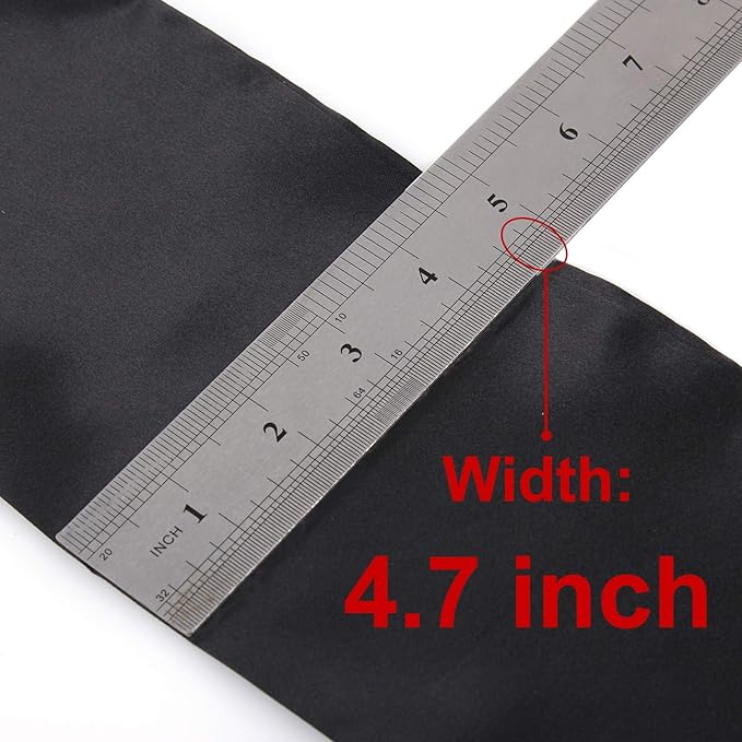 XTREND Satin Edge Scarves for Wigs Silk Headbands Soft Edge Scarf to Lay Edges for Black Women Keep Wig Secured Satin Headband for Yoga, Makeup, Facial, Sport (1 pc, Black#)