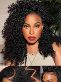 Julia Hair 12A Bye Bye Knots Glueless Wig Kinky Curly 7x5 Pre Cut Lace Front Wigs Invisible Knots Virgin Human Hair HD Lace Frontal Pre Bleached Wig 180% Density 26 Inch