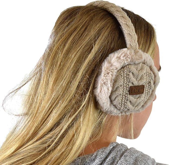 C.C Soft Winter Warm Adjustable Headband Ear Warmer Earmuffs