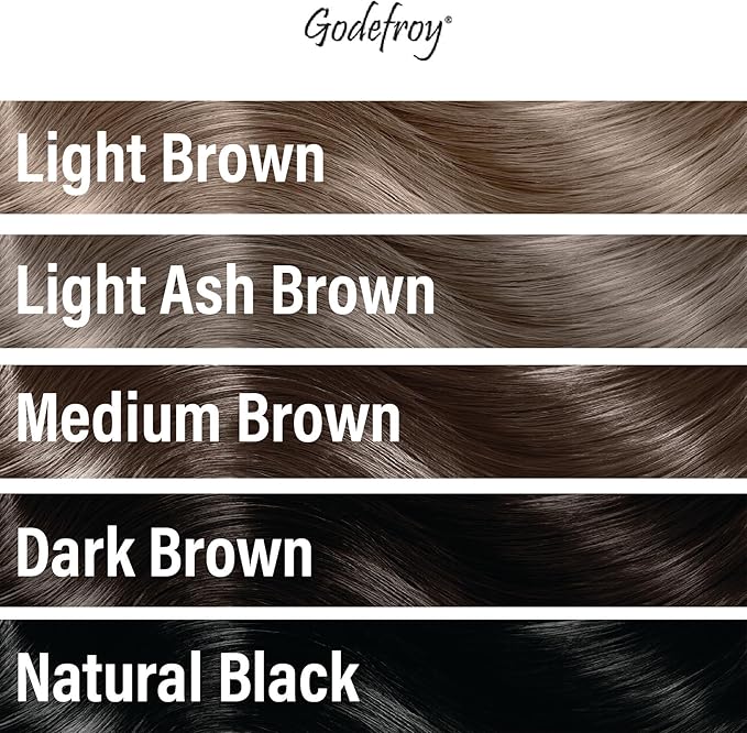 Godefroy Hair Color Tint Kit for 100% Gray Coverage, Dark Brown, 20 Applications, Long-Lasting Root Touch-Up for Men & Women, Pre-Measured Capsules, No Waste, DIY Salon-Quality Results at Home
