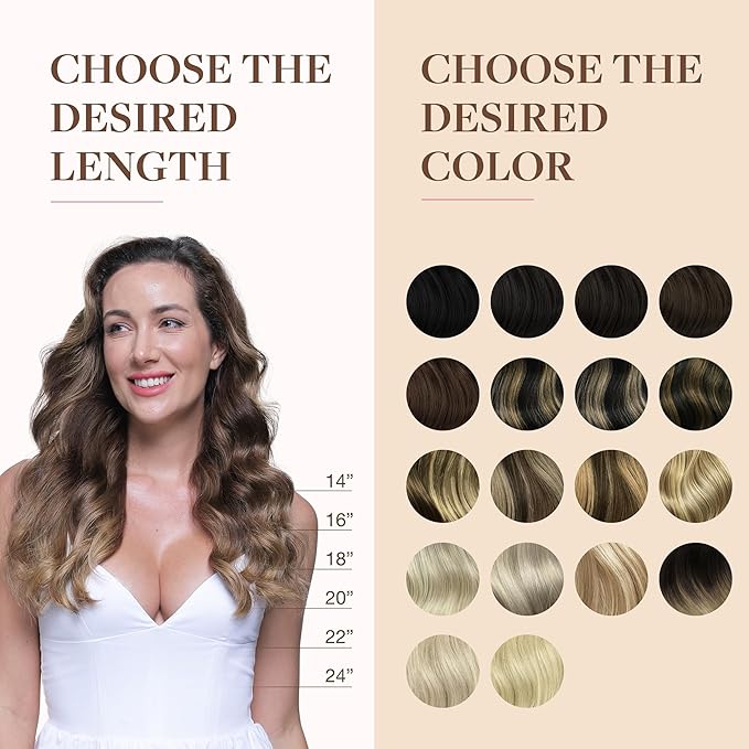 GOO GOO Clip in Hair Extensions Real Human Hair, Remy Human Hair Extensions Clip ins for Women, Natural Human Hair, 20inch 180g 9Pcs, #4/27/4 Balayage Chocolate Brown to Caramel Blonde