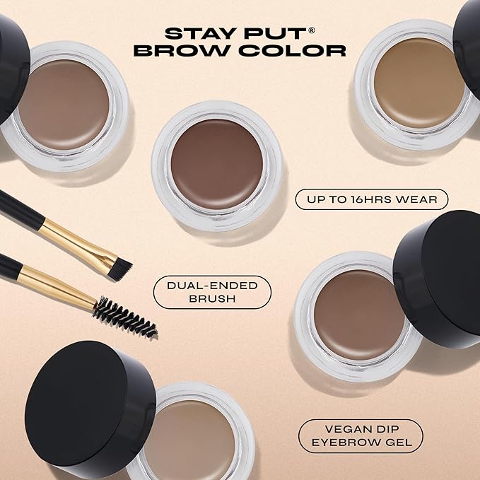 Milani Stay Put Brow Color - Brunette (0.09 Ounce) Vegan, Cruelty-Free Eyebrow Color that Fills and Shapes Brows