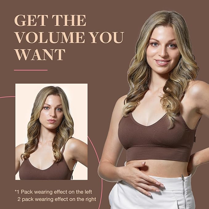 GOO GOO Clip in Hair Extensions Real Human Hair, Remy Human Hair Extensions Clip ins for Women, Natural Human Hair, 20inch 150g 9Pcs, 3/8/613 Balayage Walnut Brown to Ash Brown and Bleach Blonde
