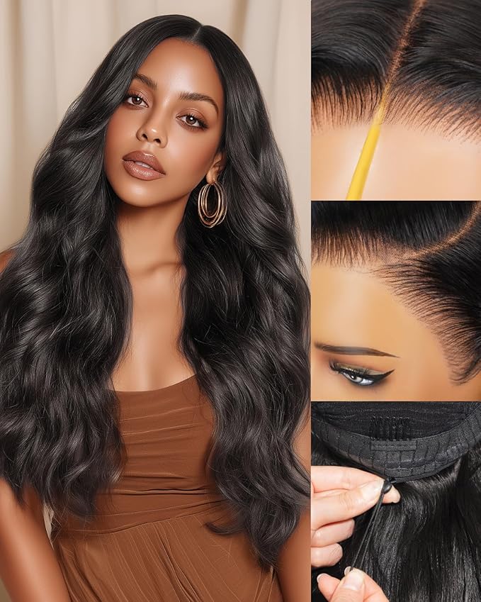 Arabella Hair 13x6 Lace Front Wigs Human Hair 210% Density Glueless Wig Human Hair 100% Body Wave Human Hair Wigs 12A Pre Plucked Pre-Bleached Pre-Cut Glueless Wig (26inch,13x6 body wave)