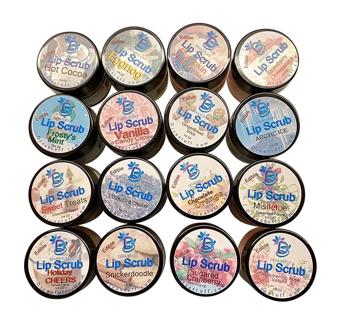 Diva Stuff Ultra Hydrating Lip Scrub for Soft Lips, Gentle Exfoliation, Moisturizer & Conditioner, ¼ oz - Made in the USA (Snickerdoodle)