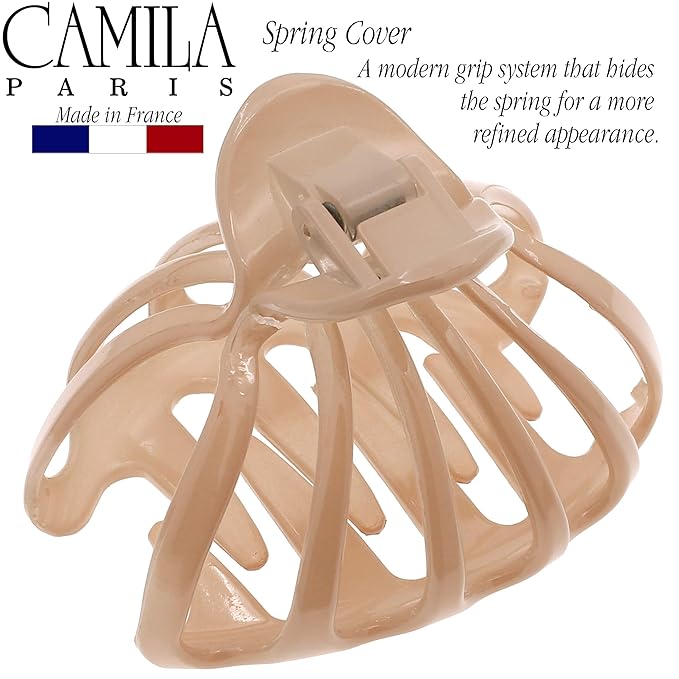 Camila Paris CP3051 2PK French Octopus Hair Clip for Women for Thick Volume Hair, Girls Hair Claw Clips Jaw Fashion Durable Styling Hair Accessories for Women, Strong Hold No Slip Grip, Made in France
