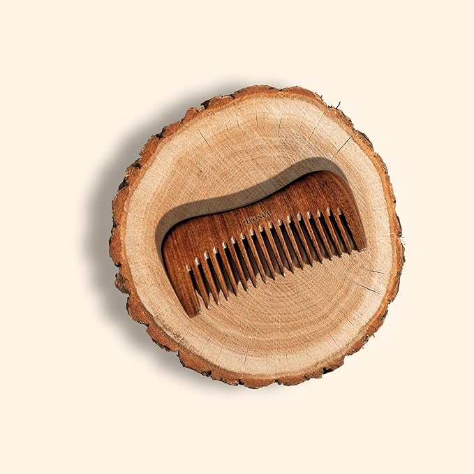 100% Natural Handmade Sandalwood Comb | Soft Wide Tooth Wooden Comb for Wet and Dry Hair | Eco-Friendly Anti-Static Wooden Massage Comb | Wooden Hair Detangler for Men and Women