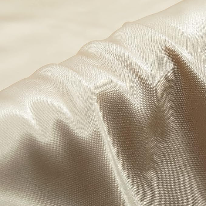 Aormenzy Satin Body Pillow Cover Set of 2, 20x54 Inches Taupe Case for Adults, Silky Soft & Cooling Pillowcase With Envelope Closure