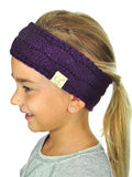 C.C Children's Kids' Winter Warm Cable Knit Fuzzy Lined Ear Warmer Headband