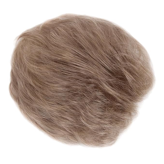 H&Bwig Men Short Toppers Hairpiece Clip in Hair Extensions for Covering White Loss Hair Toupee (Blonde6060#8-26-613)