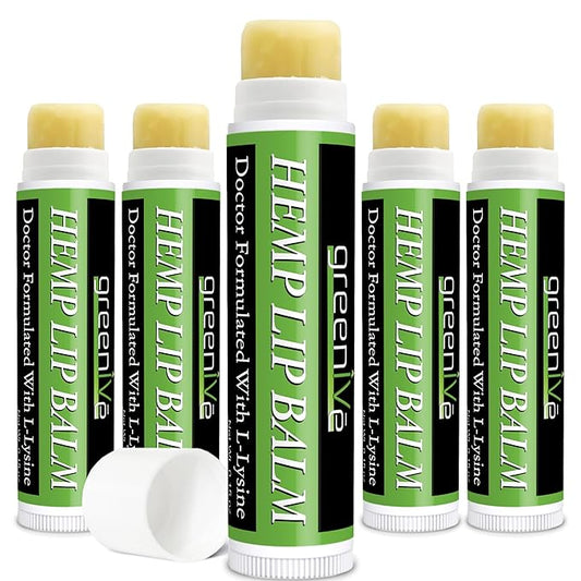 GreenIVe Hemp Lip Balm, Vegan, Omegas 3 & 6, Vitamin E, L-Lysine, Hydrating Handcrafted (5)