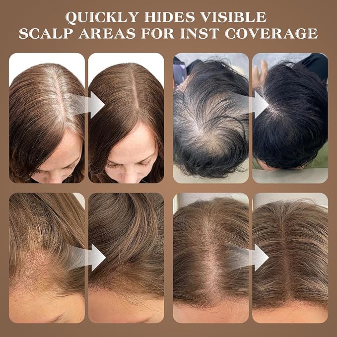Hairline Shadow Powder, White, Root Touch Up Powder for Instantly Gray Hair Cover Up, Women Color Root Coverage for Thinning Grey, Mens Roots Concealer for Hair Loss Beard Line, #8