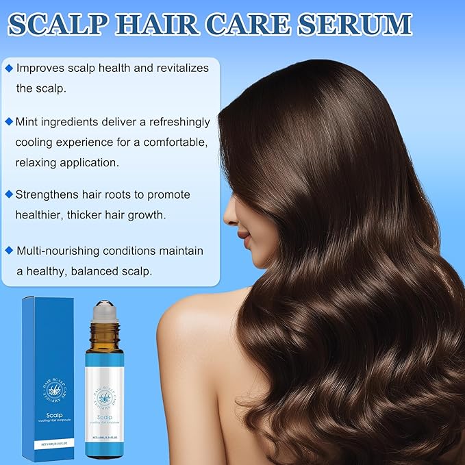 3Pcs Advanced Hair Growth Roll-On Serum, Promotes Growth, Reduces Hair Loss, Nourishes Scalp & Roots with Vitamin E & Natural Oils, For All Hair, Women & Men