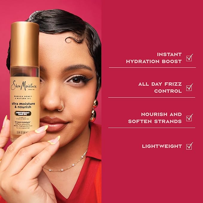 Shea Moisture Ultra Nourishing Manuka Honey & Mafura Oil Manuka Honey & Mafura Oil Instantly Hydrates And Smooths Hair 3.3 Fl Oz