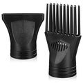 NOLITOY 2Pcs Professional Hair Dryer Nozzle Diffuser, Plastic Hair Dryer Nozzle Comb Attachment Concentrator Replacement for Hairdressing Salon Styling Tool Special