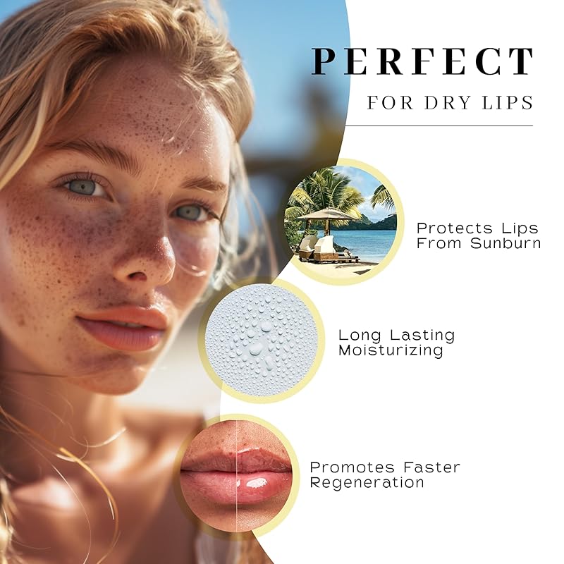 Vanman’s - Handmade Peppermint Beeswax Lip Balm (3 Pack) - Peppermint Lip Balm with Rosemary, Almond and Coconut Oil - Bee Balm with Vitamin E - Ideal for Dry Lips