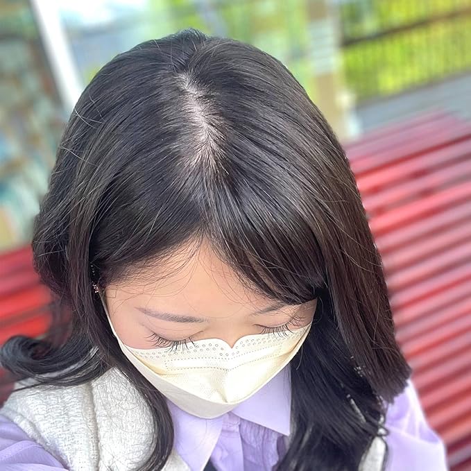 Real Human Hair Topper Pieces Double-Monofilament Top Hand-Tied Mid Length for Women Thinning BHADS914 (3 Natural Brown × Hair Length:9.8"(25cm), Base Size:3.5"×5.5"(9cm×14cm))