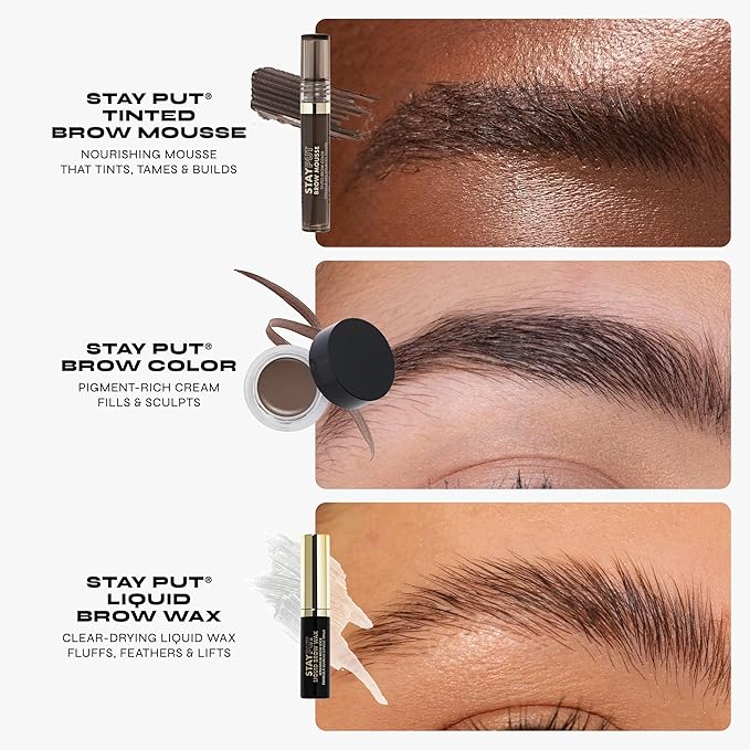 Milani Brow Tint- Stay Put Tinted Brow Mousse, Nourishing, High-Pigment infused with Shea Butter, Jojoba Seed Oil & Panthenol Vitamin B5 - Soft Brown