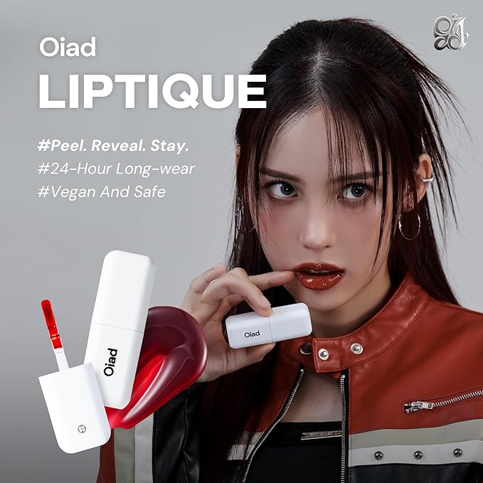 Liptique Korean Lip Stain Peel Off - 24 Hour Long Lasting Lip Tattoo, Waterproof & Transfer Proof, Nourishing & Hydrating Lip Tint for Women, Instant Plumping Lip Tints Peel Off (005 WEIRVE)