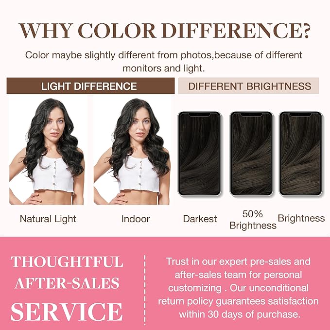 GOO GOO Clip in Hair Extensions Real Human Hair, Remy Human Hair Extensions Clip ins for Women, Natural Human Hair, 16inch 130g 7Pcs, 1C Mocha Brown