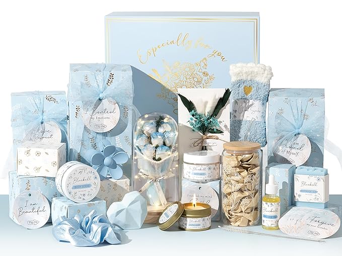 Christmas Gifts for Women & Teenage Girls, 10 Day Self Love Challenge to Unlock 10 Wrapped Spa Gift Baskets, Tween Teen Girl Trendy Stuff Bath Shower Sets Self Care Birthday Gifts Stocking Stuffers