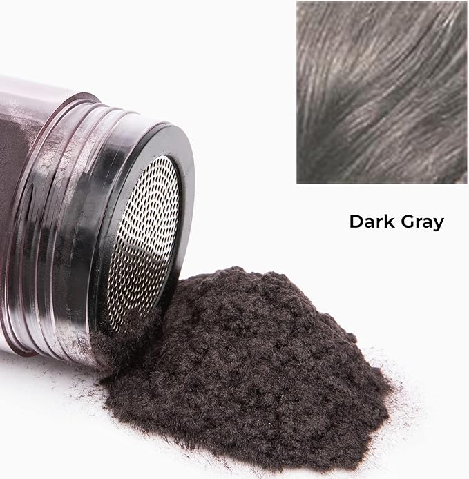 Hair Fibers For Hair Loss. Cover Bald Spot and Thinning Hair Instantly. Make Thin Hair Look 10X Fuller. All-Natural Hair Building Fiber. Trial Size (10-Day Supply). Dark Gray