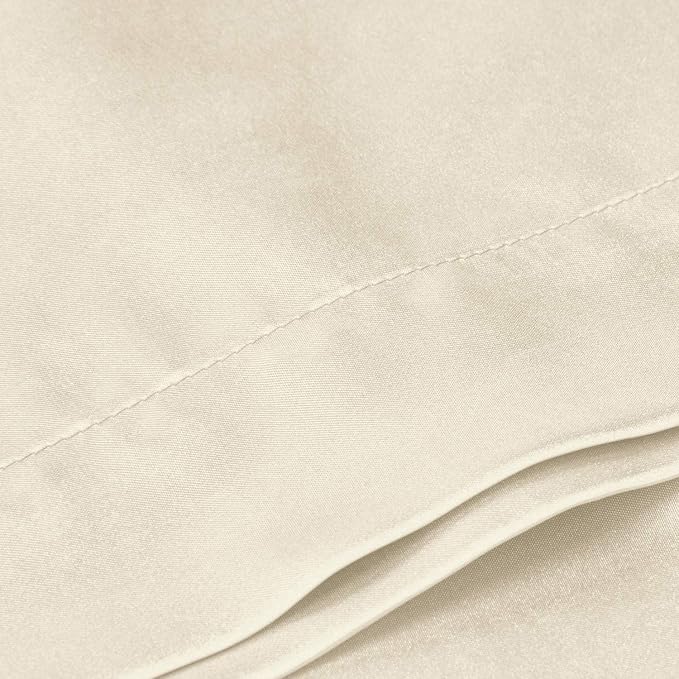 BEDELITE Satin Body Pillow Cover, Super Soft and Cooling Body Pillow Pillowcase for Hair and Skin, Breathable Silky Full Long Pillowcase Cover(20"x54", Beige)