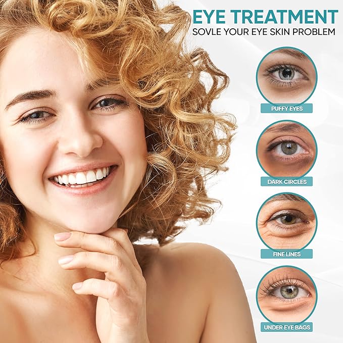 M MARAMIRA Under Eye Mask Dark Circles and Puffiness, Hydrating Eye Patches for Puffy Eyes to Brighten & Moisture, Reducing Fine-Lines & Dark Circles, Eye Pads for Authentic Beauty (28 Pads-Gold)