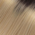 Dark brown to blonde Synthetic Hair Toppers for Women with Thinning 3D 360° Cover Clip in Wispy Bangs Upgraded Adjustable Bandage 24 Inch Long Layered