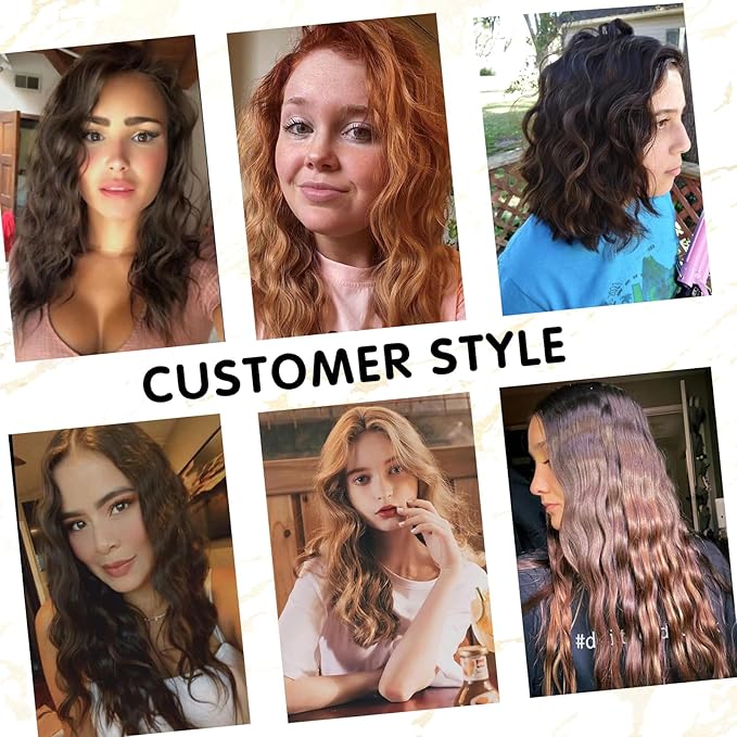 Hair Crimper 1 Inch, 3 Barrel Beach Wave Curling Iron, Foldable 25mm 3 Barrel Hair Waver, Adjustable 4 Temperature Settings Heat Up Quickly Hair Curler Curling Wand with LCD Temperature Display