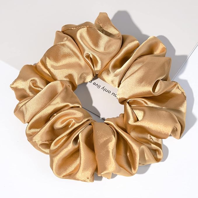 XL Big Silk Scrunchies for Women CEELGON Extra Large Scrunchie Satin Oversized Silk Thick Elastic Fluffy Hair Ties Jumbo Gigantic Soft Chiffon Cute Scrunchy Hair Scrunchies 6 Pack