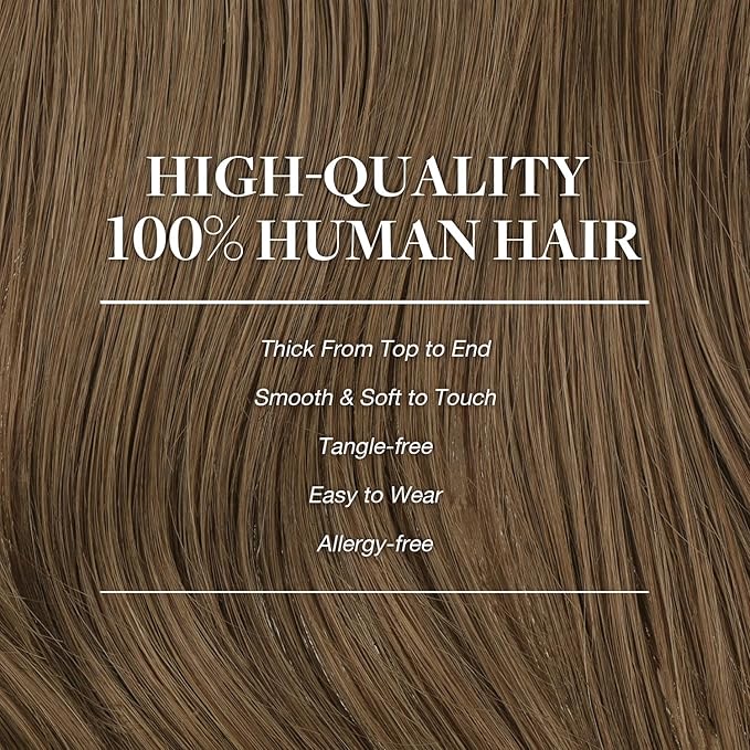 GOO GOO Clip in Hair Extensions Real Human Hair, Remy Human Hair Extensions Clip ins for Women, Natural Human Hair, 14inch 150g 9Pcs, 5 Light Ash Brown