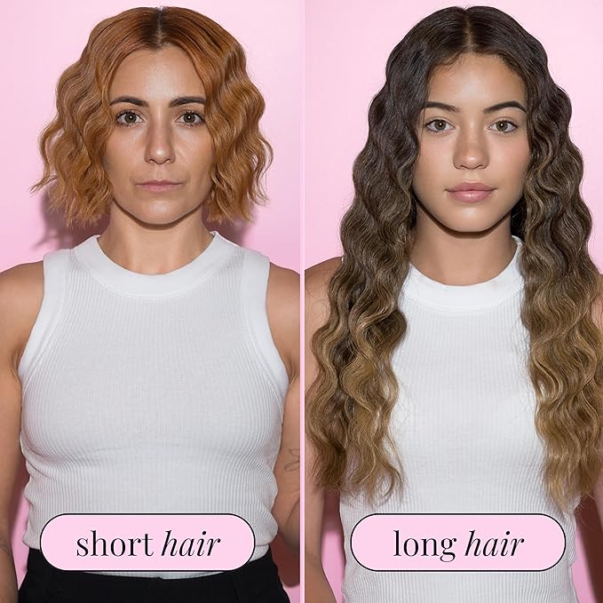 Mermade PRO Hair Waver 1" - 3 Barrel, Curling Iron 1 Inch, Ceramic Barrel Waver for Thick, Thin, Long, or Short Hair - 1", Pink