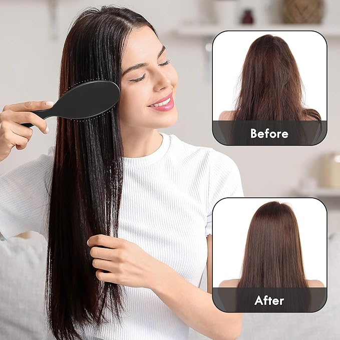 4 Pack Detangling Hair Brush - Air Cushion Detangler Hairbrush with Ultra Soft Bristles for Effortless Tangle Removal - For Wet Dry Damaged Curly Hair for Women Men Boys Girls Adult Kids -Mixed Colors