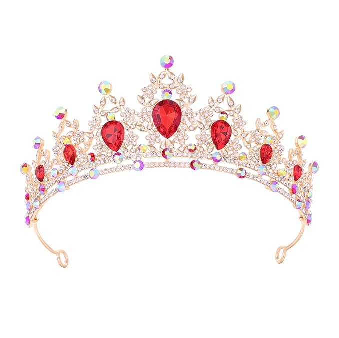 Princess Tiara and Crown for Women Wedding Tiaras for Bridal girls Tiaras and Crystal Crowns Rhinestone Headband Metal Hair Accessories for Costume Birthday Party Prom