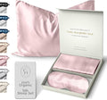 Colorado Home Co Silk Pillowcase for Hair and Skin - Pink Quartz Queen Size 100% Silk Pillow Covers - 20x30 - Pillow Case for Acne with Eye Mask for Sleeping
