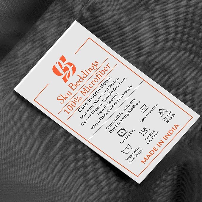 SKY BEDDINGS King Pillowcase Set of 2 - Soft Brushed Microfiber Pillow Cases with Envelope Clouser - Wrinkle-Free, Fade-Resistant Pillow Covers - 20 x 40 Inches, Dark Grey