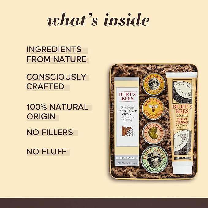 Burt's Bees Back to School Gifts Ideas, 6 Dorm Body Care College Dorm Products, Classics Set -Original Beeswax Lip Balm, Cuticle Cream, Hand Salve, Res-Q Ointment, Hand Repair Cream & Foot Cream