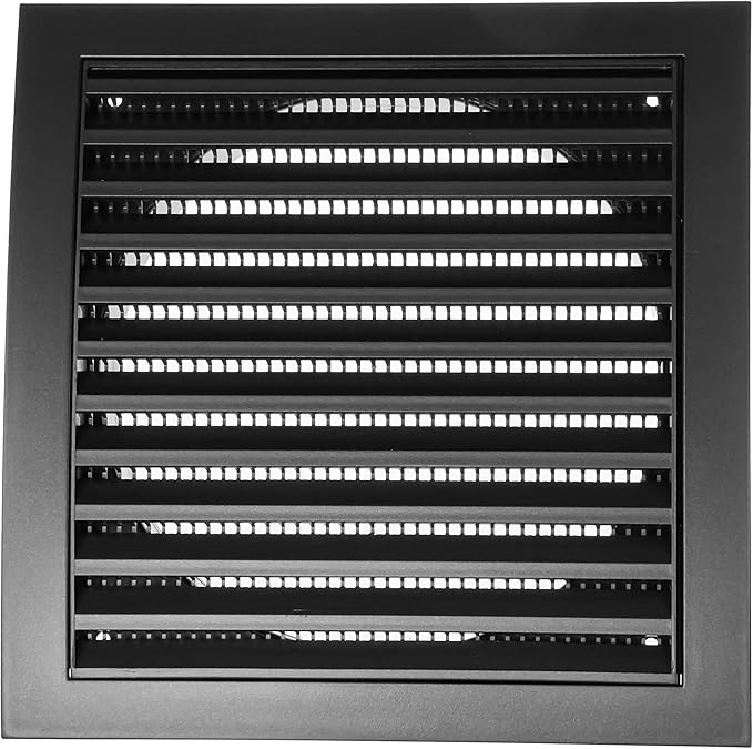 Repa Market 6 Inch Anthracite Dryer Vent Hood/Duct Cover for Walls or Ceiling/ABS Plastic Louvered Air Grille with Built-In Mesh Screen/Exhaust and Dryer Vent Covers for Indoor & Outdoor Use