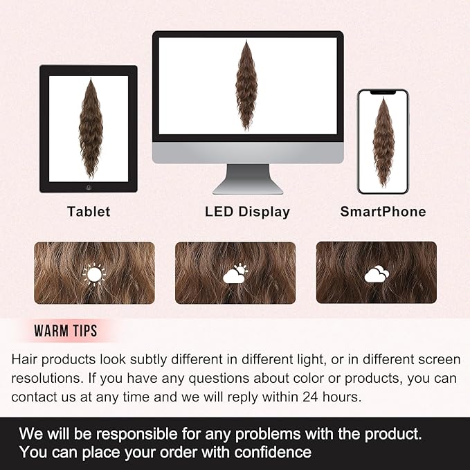 Flufymooz Ponytail Extension, Flexible Wrap Around Ponytail Hair Long Wavy Curly Hair Extensions Natural pony tail Synthetic Hairpiece for Women 32 Inch (Medium Chocolate Brown)