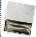 SUNDAYSILKS™ Premium Silk Pillow Cases | 100% Mulberry Silk Pillowcase with Zipper, All Sides Real 22 Momme Grade 6A Silk, Standard Queen, King Size [Olive]