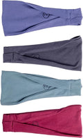 Maven Thread 4" Wide Workout Headbands for Women (4 Pack) – Non-Slip Sweatbands for Gym, Running & Yoga